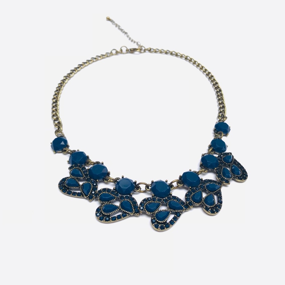 Gorgeous dark blue statement necklace - Picture 3 of 5